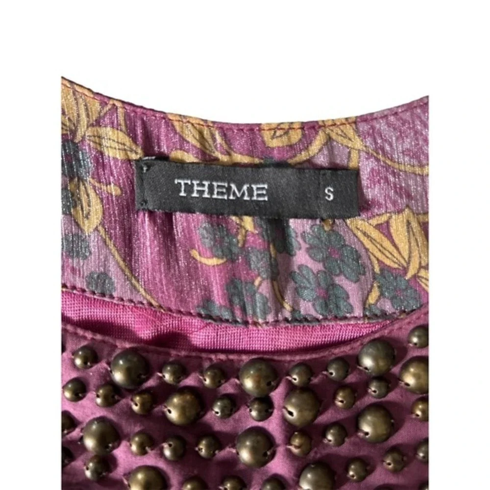 Theme Size‎ Small Women’s Floral Tunic Midi Dress Purple